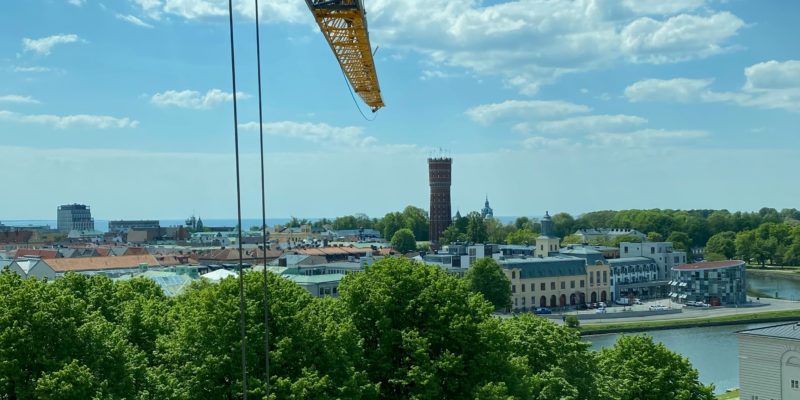 Fredriksskans utsikt byggkran